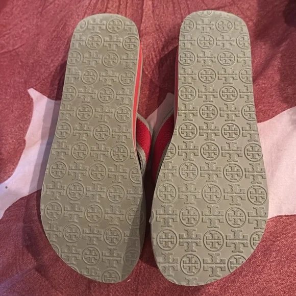 Tory Burch Red and Beige Women's Sandals - Picture 4 of 6